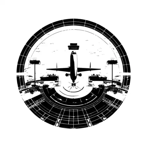Airport Flight Terminal Silhouette SVG Design | SVG Files for Cricut & Print