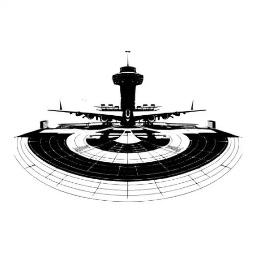 Airport Flight Terminal Silhouette SVG Design | SVG Files for Cricut & Print