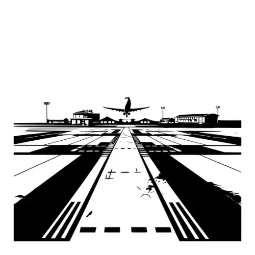 Airport Flight Terminal Silhouette SVG Design | SVG Files for Cricut & Print
