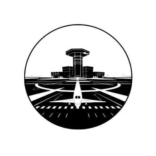 Airport Flight Terminal Silhouette SVG Design | SVG Files for Cricut & Print