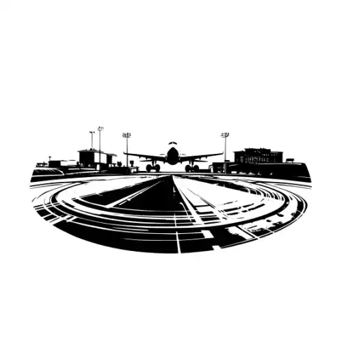 Airport Flight Terminal Silhouette SVG Design | SVG Files for Cricut & Print