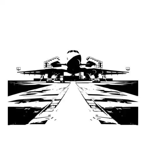 Airport Flight Terminal Silhouette SVG Design | SVG Files for Cricut & Print