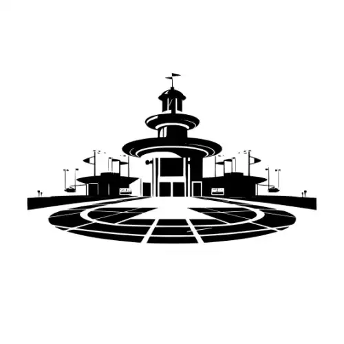 Airport Flight Terminal Silhouette SVG Design | SVG Files for Cricut & Print