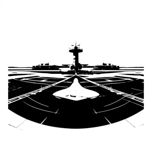 Airport Flight Terminal Silhouette SVG Design | SVG Files for Cricut & Print