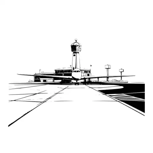 Airport Flight Terminal Silhouette SVG Design | SVG Files for Cricut & Print
