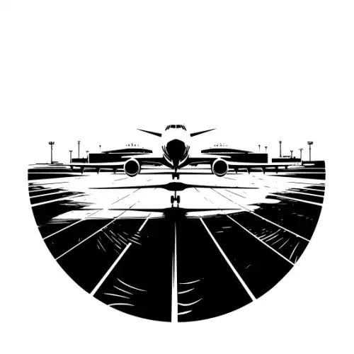 Airport Flight Terminal Silhouette SVG Design | SVG Files for Cricut & Print