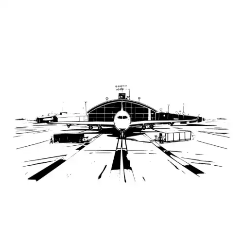 Airport Flight Terminal Silhouette SVG Design | SVG Files for Cricut & Print