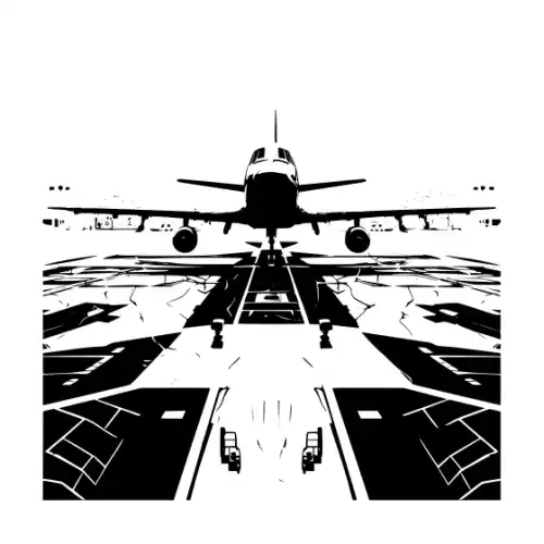 Airport Flight Terminal Silhouette SVG Design | SVG Files for Cricut & Print