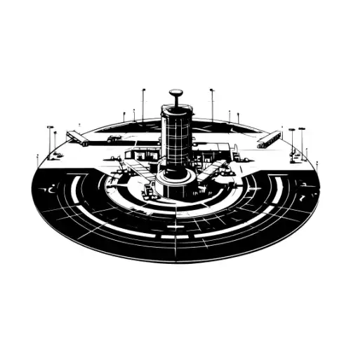 Airport Flight Terminal Silhouette SVG Design | SVG Files for Cricut & Print