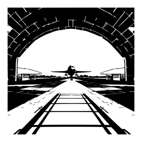 Airport Flight Terminal Silhouette SVG Design | SVG Files for Cricut & Print