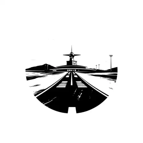 Airport Flight Terminal Silhouette SVG Design | SVG Files for Cricut & Print