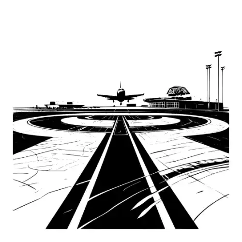 Airport Flight Terminal Silhouette SVG Design | SVG Files for Cricut & Print