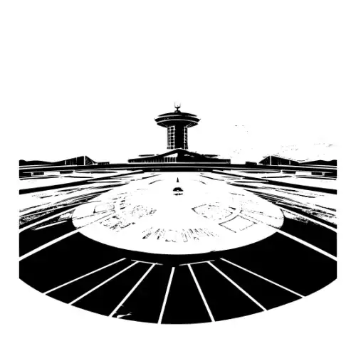 Airport Flight Terminal Silhouette SVG Design | SVG Files for Cricut & Print