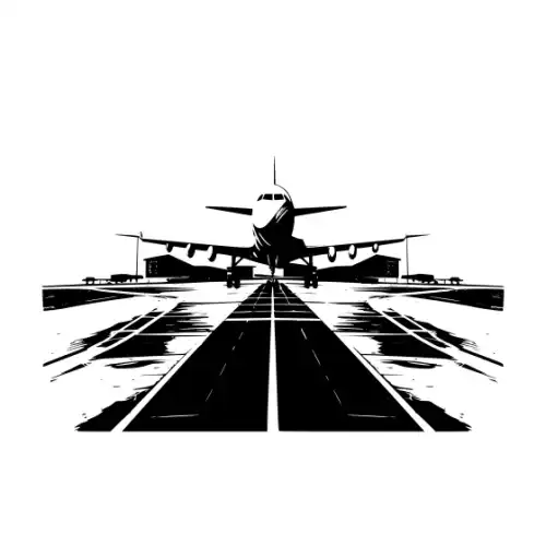 Airport Flight Terminal Silhouette SVG Design | SVG Files for Cricut & Print