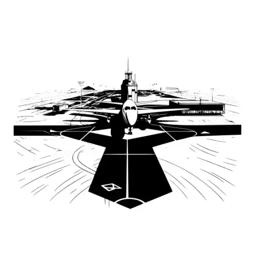 Airport Flight Terminal Silhouette SVG Design | SVG Files for Cricut & Print