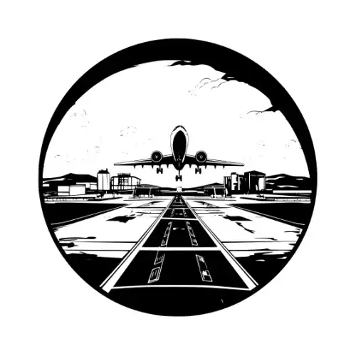 Airport Flight Terminal Silhouette SVG Design | SVG Files for Cricut & Print