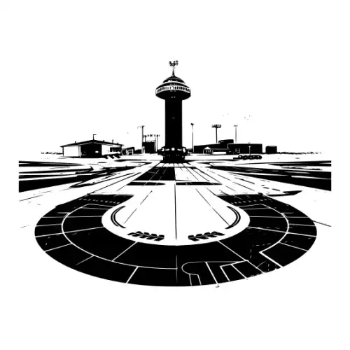 Airport Flight Terminal Silhouette SVG Design | SVG Files for Cricut & Print