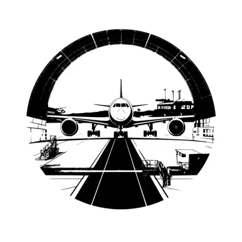 Airport Flight Terminal Silhouette SVG Design | SVG Files for Cricut & Print