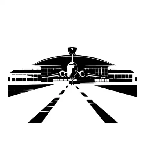 Airport Flight Terminal Silhouette SVG Design | SVG Files for Cricut & Print