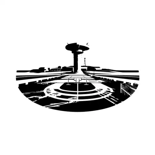 Airport Flight Terminal Silhouette SVG Design | SVG Files for Cricut & Print