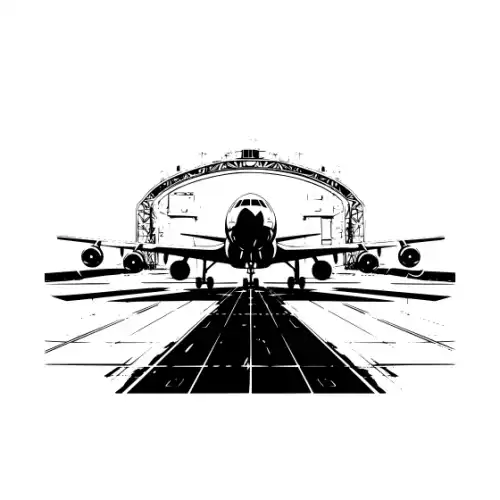 Airport Flight Terminal Silhouette SVG Design | SVG Files for Cricut & Print