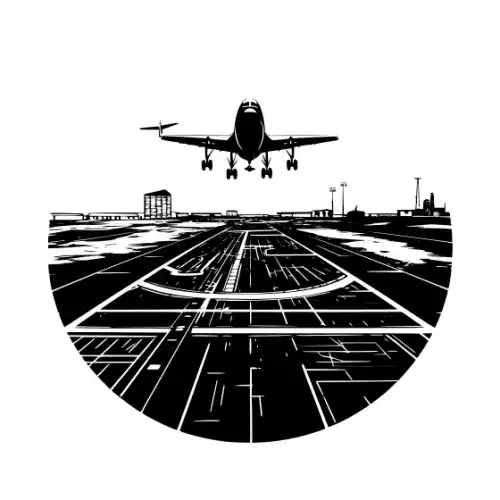 Airport Flight Terminal Silhouette SVG Design | SVG Files for Cricut & Print