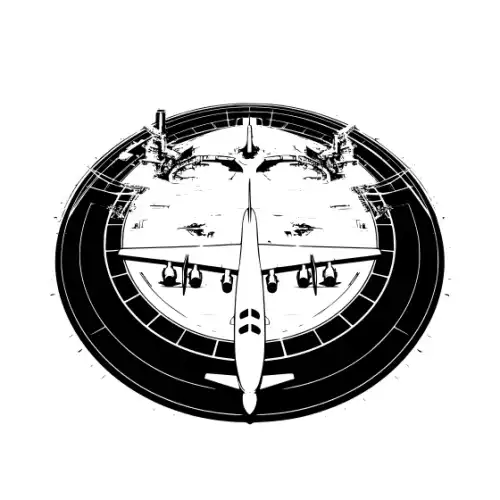 Airport Flight Terminal Silhouette SVG Design | SVG Files for Cricut & Print