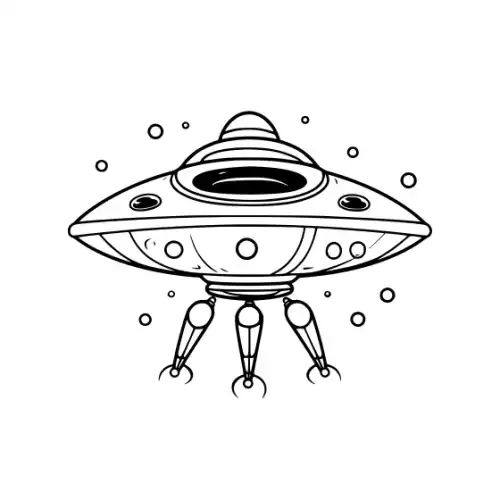 Alien Ufo Silhouette SVG Design | SVG Files for Cricut & Print