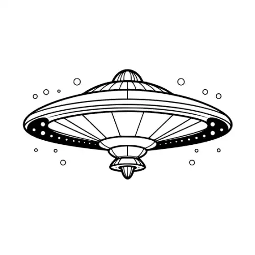 Alien Ufo Silhouette SVG Design | SVG Files for Cricut & Print