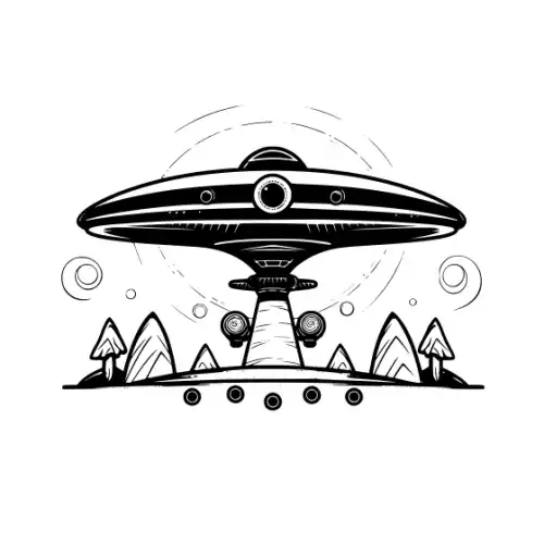 Alien Ufo Silhouette SVG Design | SVG Files for Cricut & Print