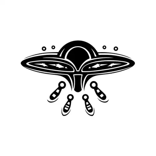 Alien Ufo Silhouette SVG Design | SVG Files for Cricut & Print