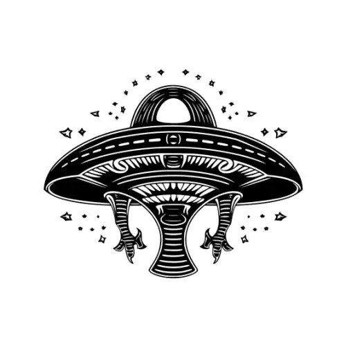 Alien Ufo Silhouette SVG Design | SVG Files for Cricut & Print