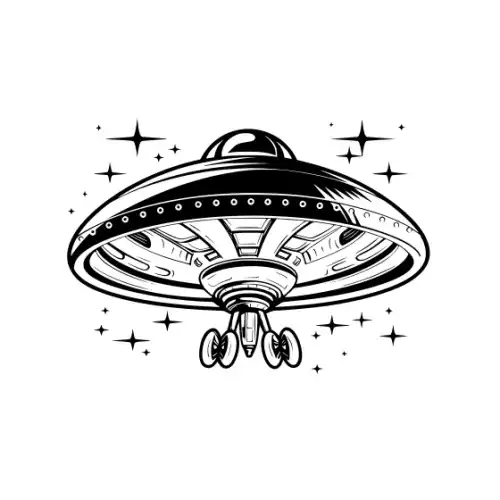 Alien Ufo Silhouette SVG Design | SVG Files for Cricut & Print