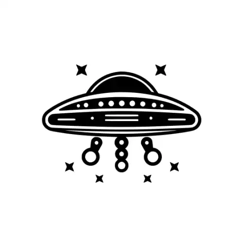 Alien Ufo Silhouette SVG Design | SVG Files for Cricut & Print