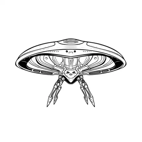 Alien Ufo Silhouette SVG Design | SVG Files for Cricut & Print
