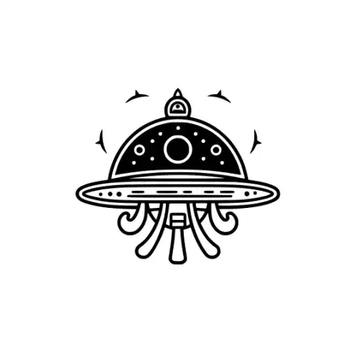 Alien Ufo Silhouette SVG Design | SVG Files for Cricut & Print