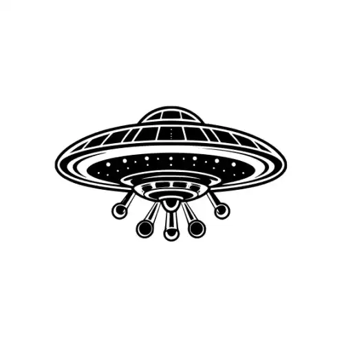 Alien Ufo Silhouette SVG Design | SVG Files for Cricut & Print