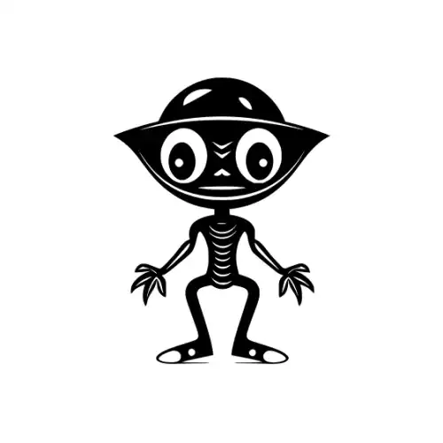 Alien Ufo Silhouette SVG Design | SVG Files for Cricut & Print