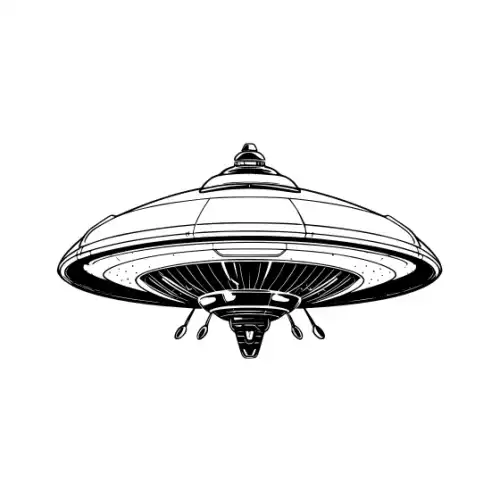 Alien Ufo Silhouette SVG Design | SVG Files for Cricut & Print