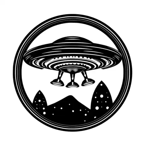 Alien Ufo Silhouette SVG Design | SVG Files for Cricut & Print