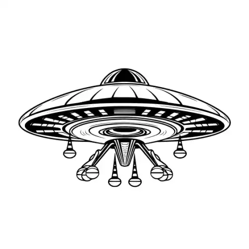 Alien Ufo Silhouette SVG Design | SVG Files for Cricut & Print