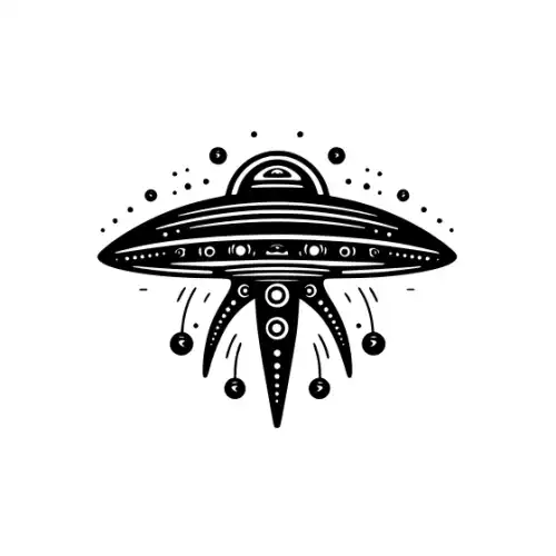 Alien Ufo Silhouette SVG Design | SVG Files for Cricut & Print