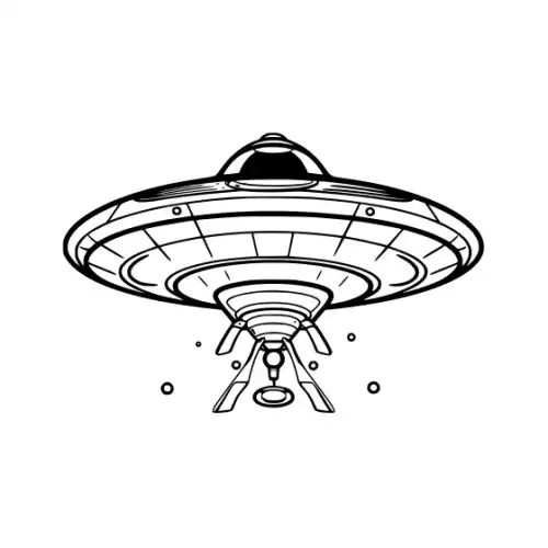 Alien Ufo Silhouette SVG Design | SVG Files for Cricut & Print