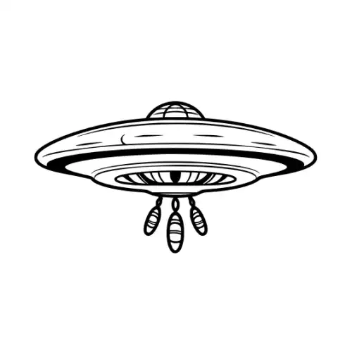 Alien Ufo Silhouette SVG Design | SVG Files for Cricut & Print
