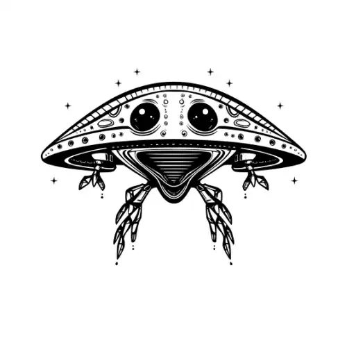 Alien Ufo Silhouette SVG Design | SVG Files for Cricut & Print