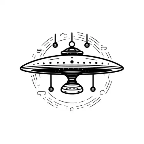Alien Ufo Silhouette SVG Design | SVG Files for Cricut & Print