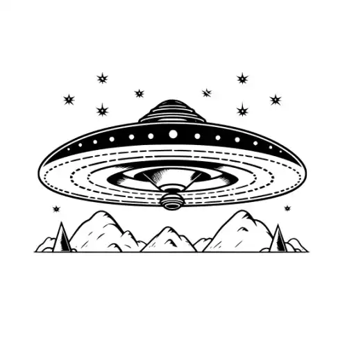Alien Ufo Silhouette SVG Design | SVG Files for Cricut & Print