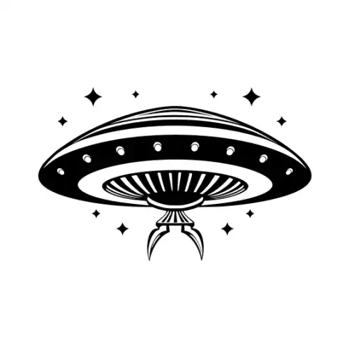 Alien Ufo Silhouette SVG Design | SVG Files for Cricut & Print