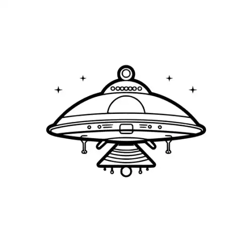 Alien Ufo Silhouette SVG Design | SVG Files for Cricut & Print