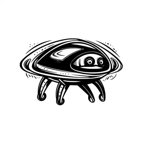 Alien Ufo Silhouette SVG Design | SVG Files for Cricut & Print